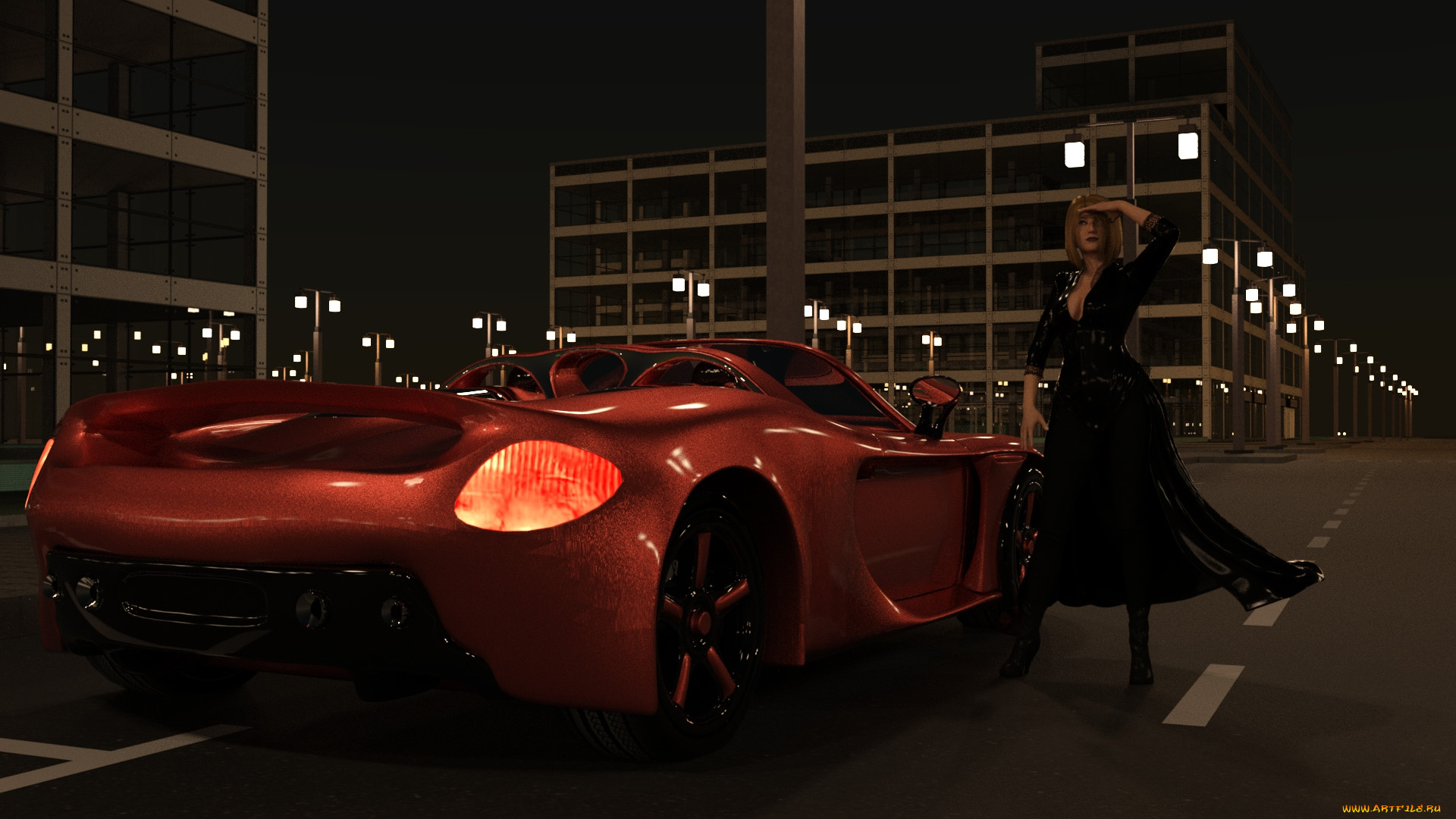 , 3d car&girl, , , , 